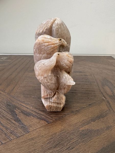 Mystic Moonstone Nine-Tailed Fox Carving