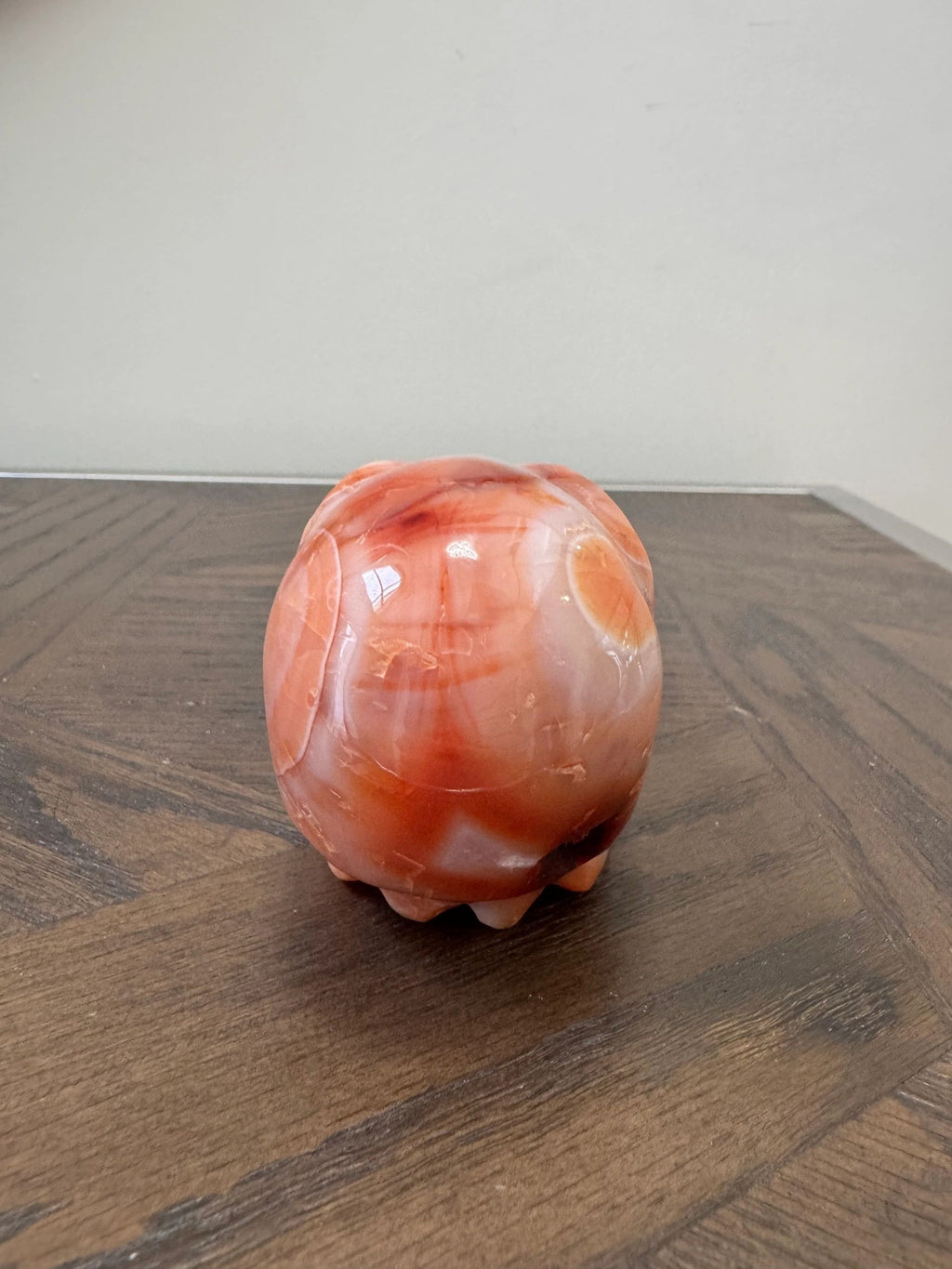 Natural Flower Agate & Carnelian Raven Head Crystal Specimen