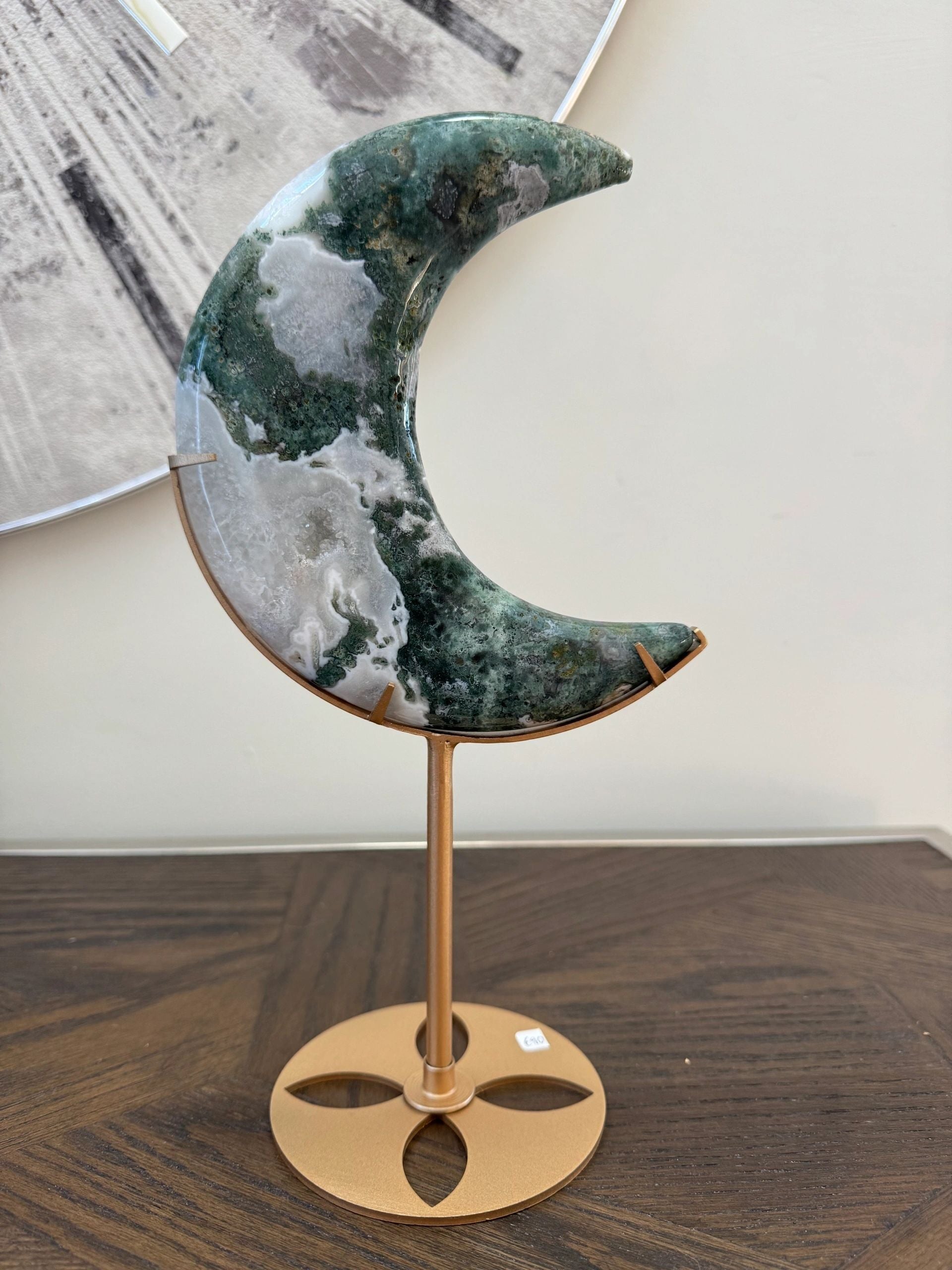 Moss Agate Moon High Quality