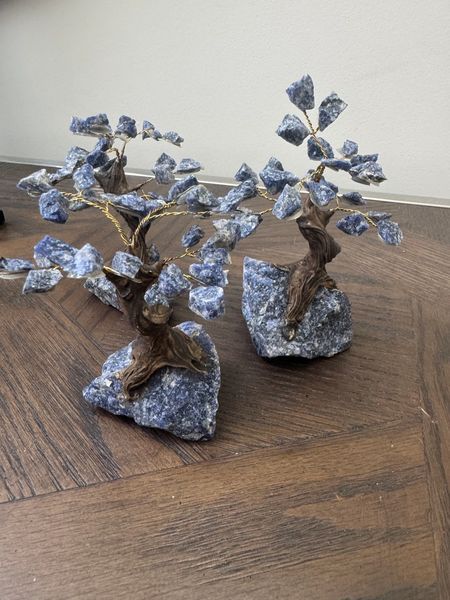 Natural Sodalite Handcrafted Bonsai Tree Crystal Specimen