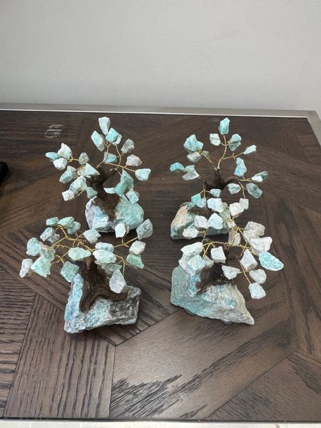 Natural Amazonite Bonsai Tree Crystal Specimen