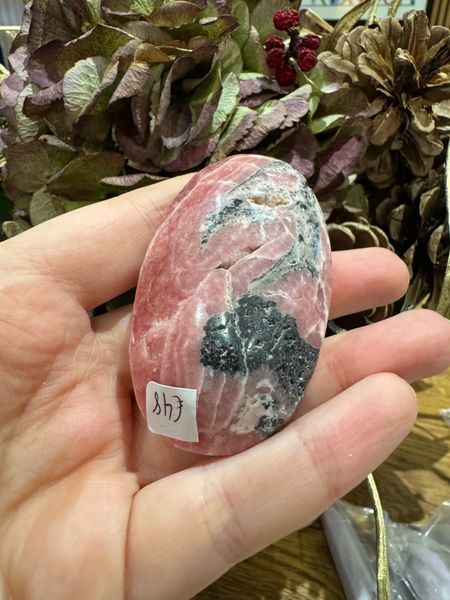 Natural Rhodochrosite Palmstone Crystal Specimen