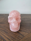 Rose Quartz Crystal Skull