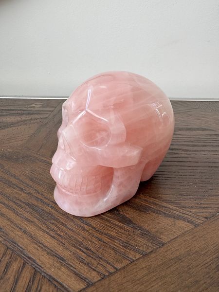 Rose Quartz Crystal Skull