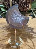 Druzy Moon Medium Brown Crystal