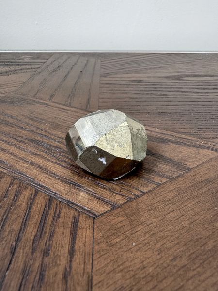 Natural Golden Metallic Pyrite Cube Crystal Specimen