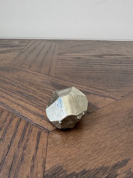 Natural Golden Metallic Pyrite Cube Crystal Specimen