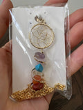 Natural Seven Chakra Dreamcatcher Pendant Crystal Specimen
