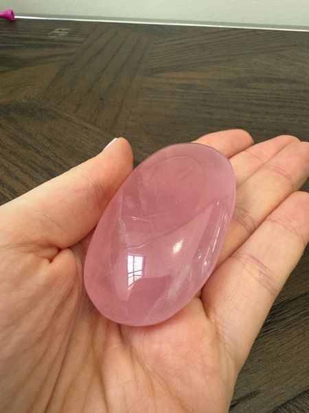 Natural Rose Quartz Palmstone Crystal Specimen