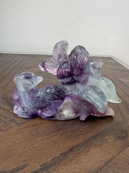 Natural Fluorite Nine-Tailed Fox Liora Crystal Specimen