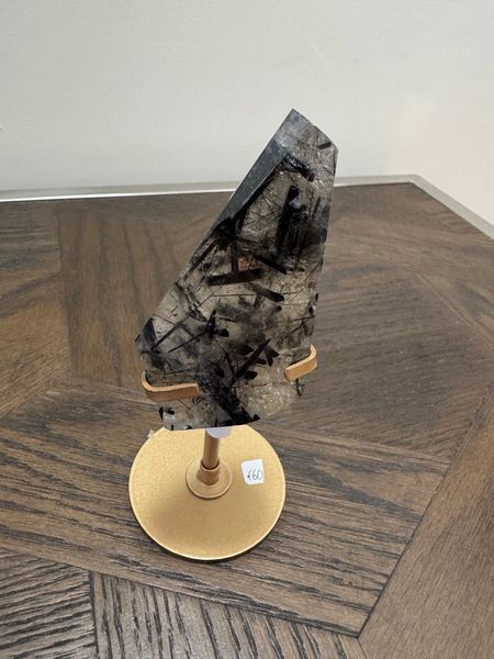 Natural Black Tourmaline on Stand Crystal Specimen