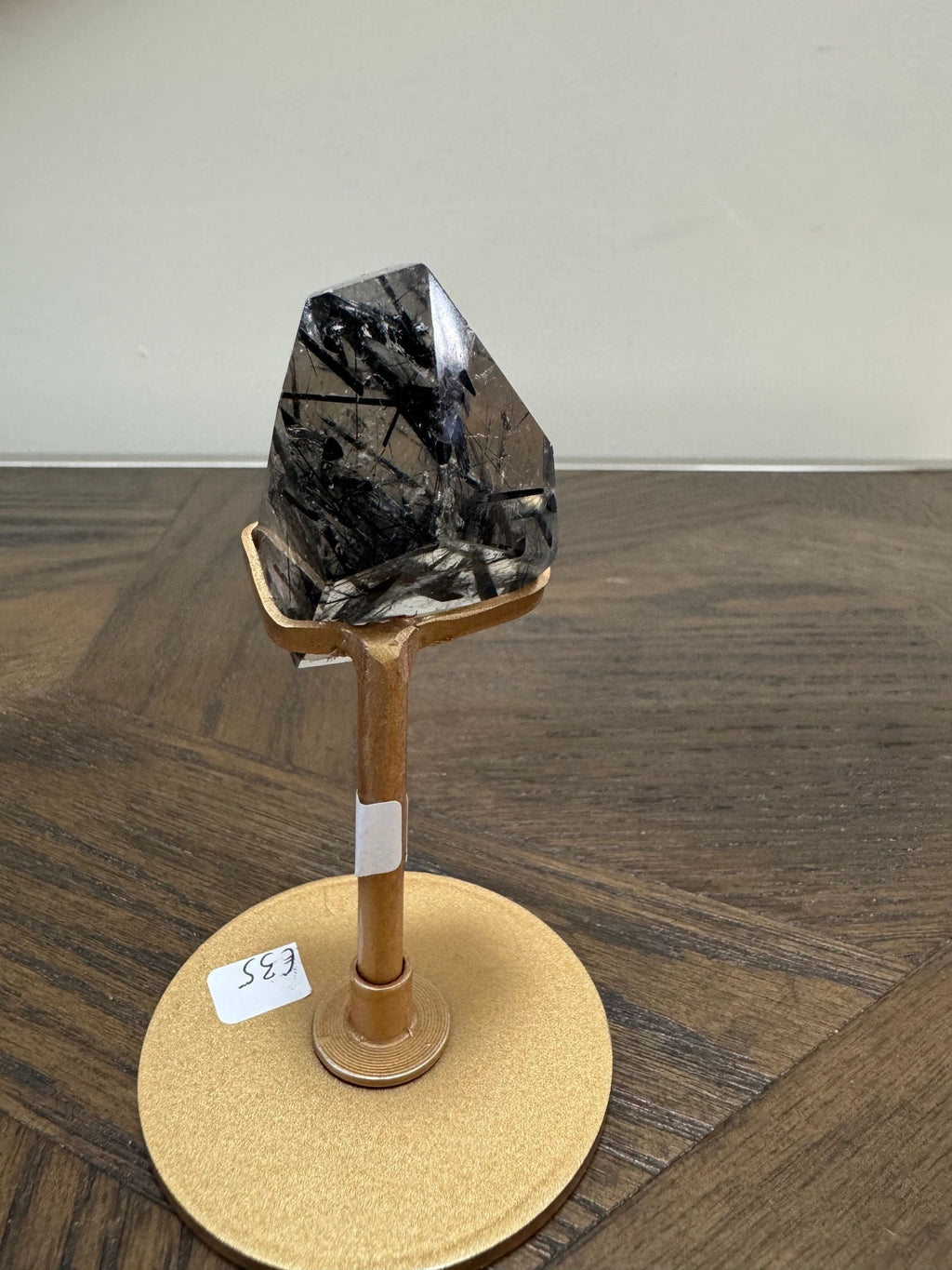 Natural Black Tourmaline on Stand Crystal Specimen