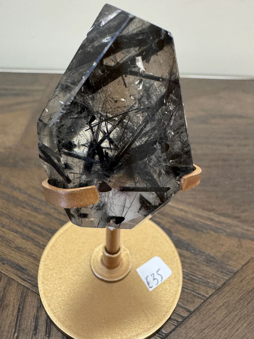 Natural Black Tourmaline on Stand Crystal Specimen