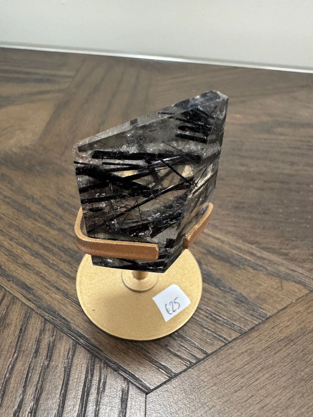 Natural Black Tourmaline on Stand Crystal Specimen