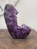 Selene’s Crescent Amethyst Moon Cluster