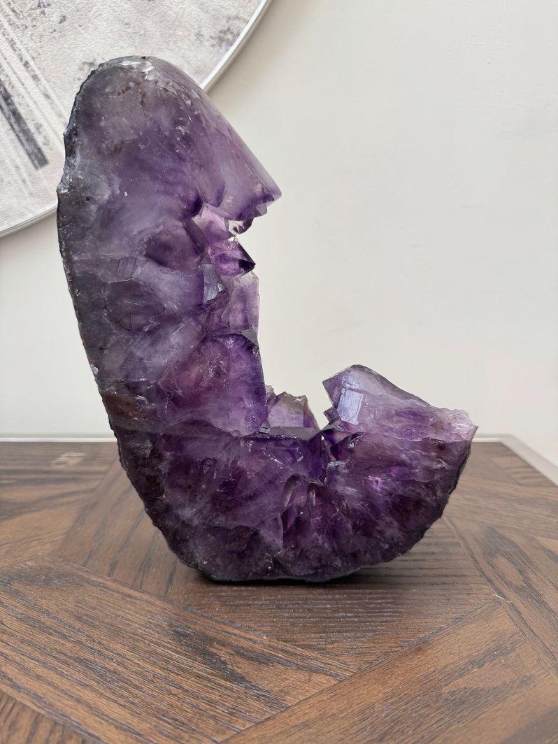Selene’s Crescent Amethyst Moon Cluster