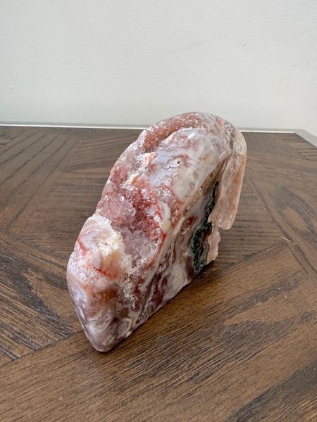 Natural Pink Amethyst Geode Crystal Specimen