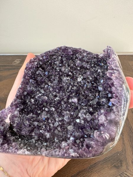 Natural Violet Amethyst Geode Sanctuary Cluster Crystal Specimen