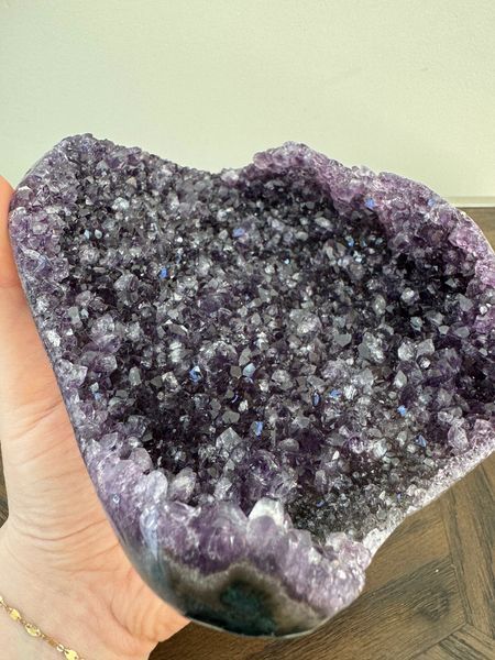 Natural Violet Amethyst Geode Sanctuary Cluster Crystal Specimen
