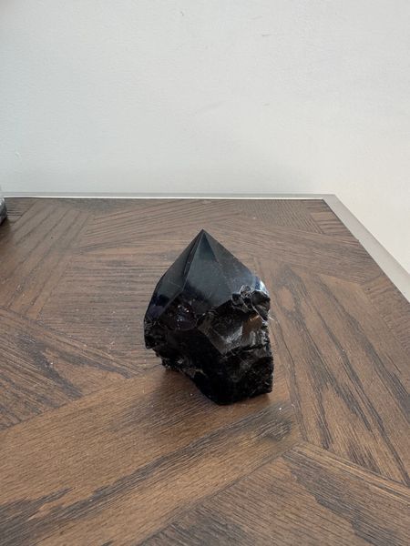 Natural Dark Polished Blue Flash Crystal Specimen