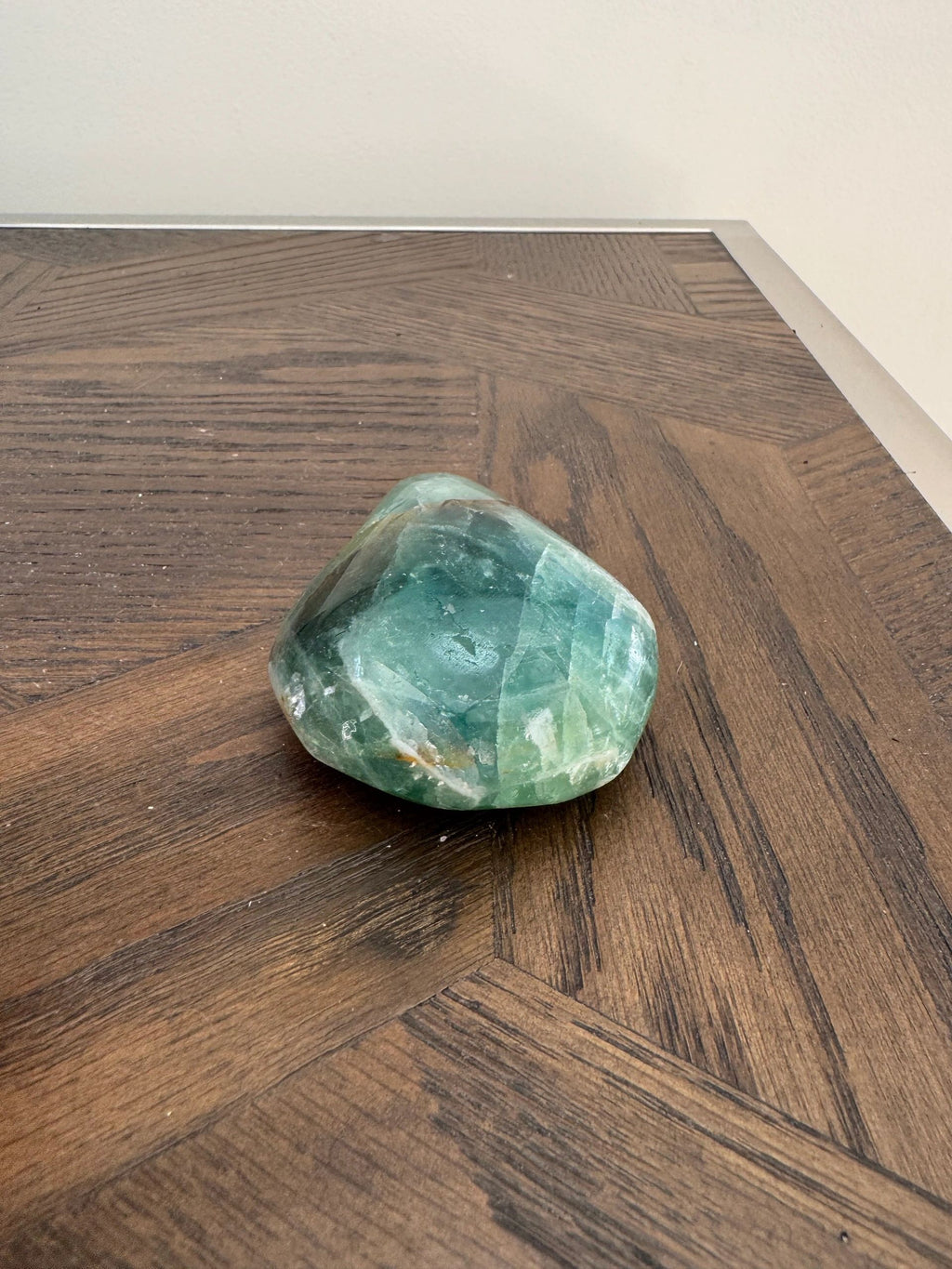Natural Labradorite Palm Stone Crystal Specimen
