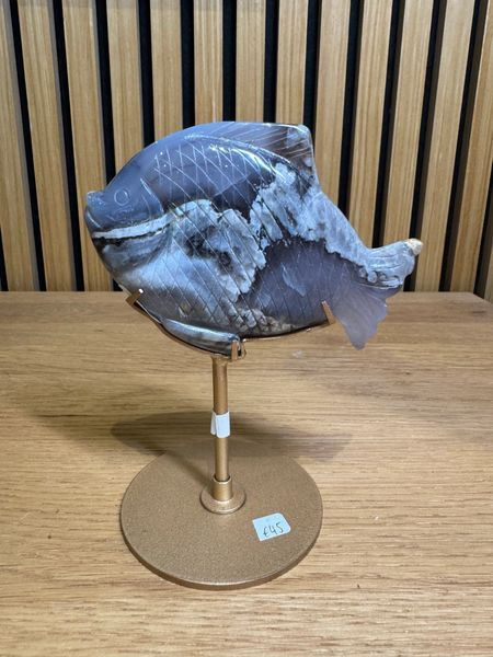 Blue Flower Agate Fish