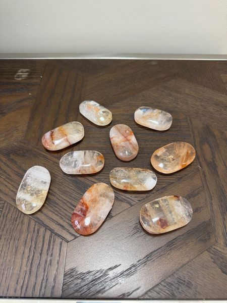 Natural Golden Healer Quartz Palmstone Crystal Specimen