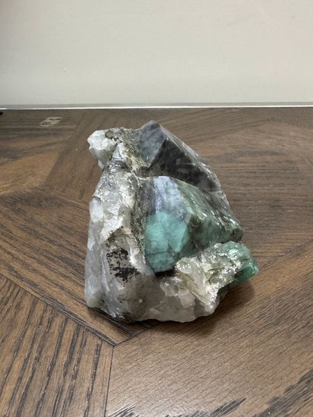 Natural Green Raw Emerald Freeform Crystal Specimen