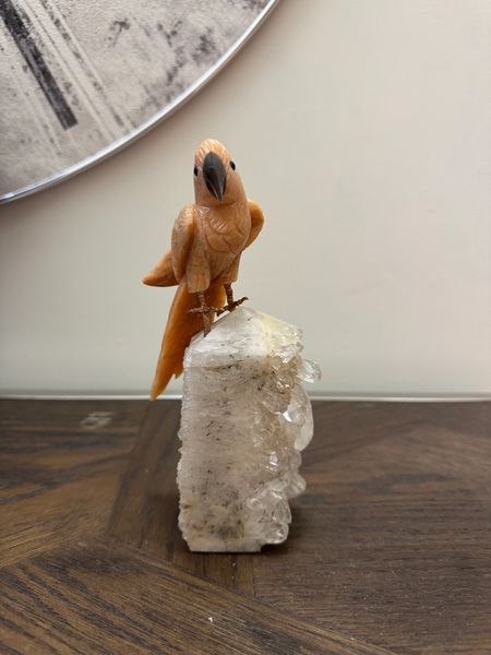 Natural Sunstone Parrot Base Crystal Specimen