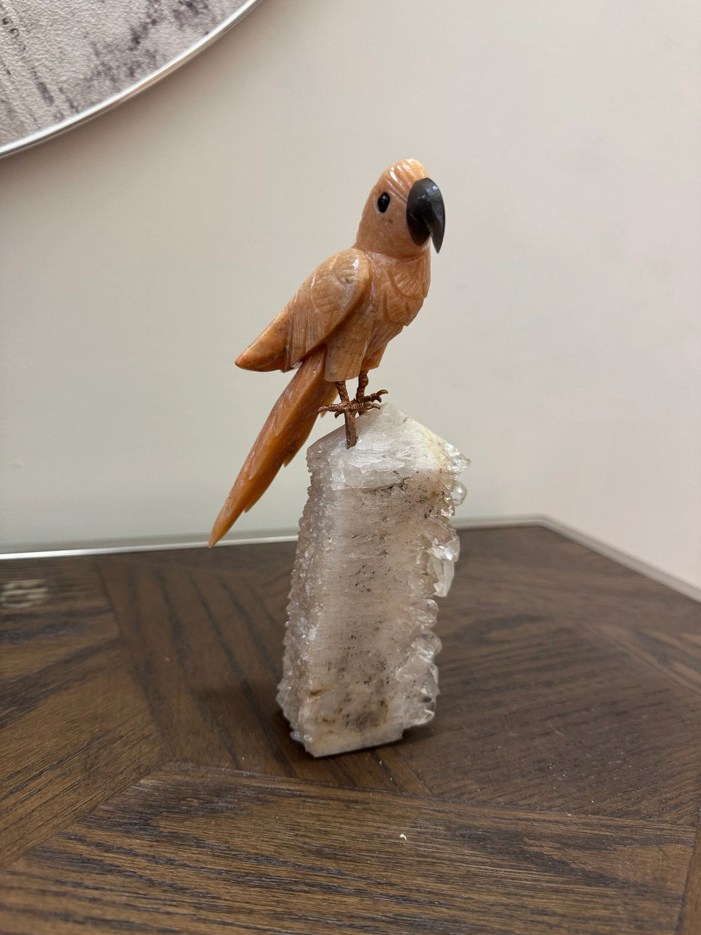 Natural Sunstone Parrot Base Crystal Specimen