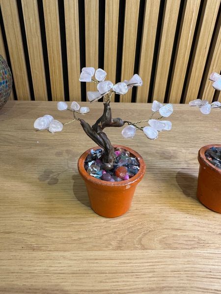Rose Quartz Tree in Crystal Pot