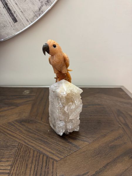 Natural Sunstone Parrot Base Crystal Specimen