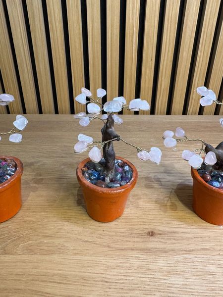 Rose Quartz Tree in Crystal Pot
