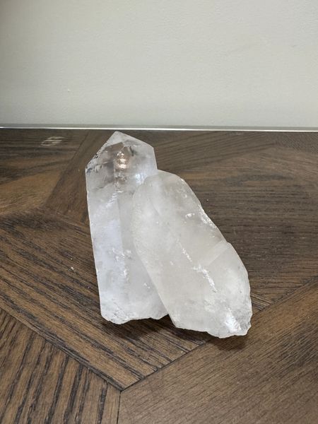 Twin Flame Clear Quartz Double Point Cluster