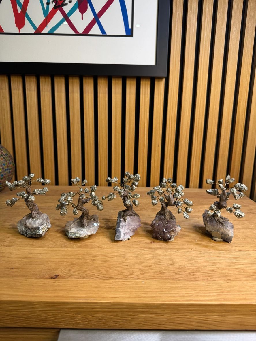 Pyrite Tree on Amethyst Base