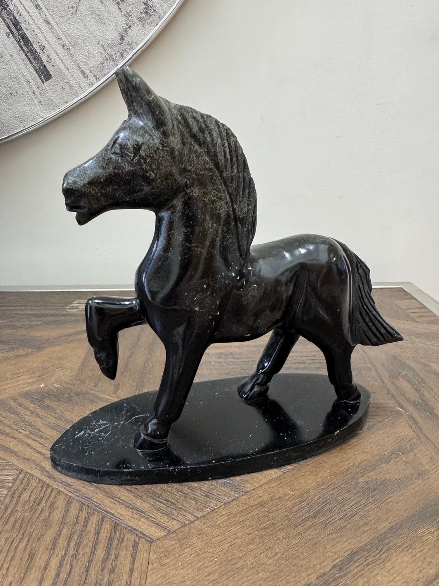 Natural Emerald Biotite Horse Carved Crystal Specimen