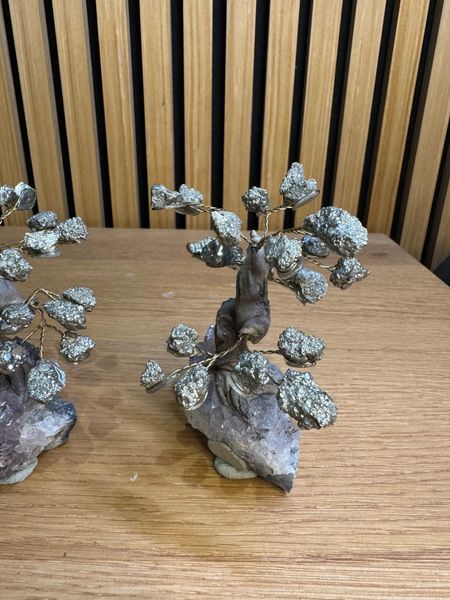 Pyrite Tree on Amethyst Base