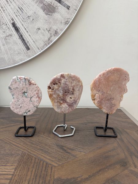 Natural Pink Amethyst Slab on Stand Crystal Specimen