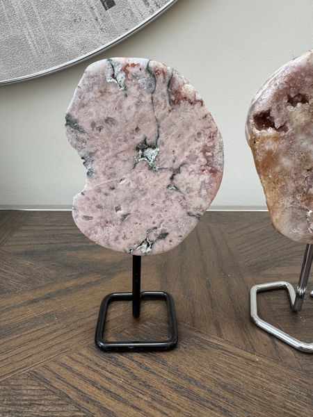 Natural Pink Amethyst Slab on Stand Crystal Specimen