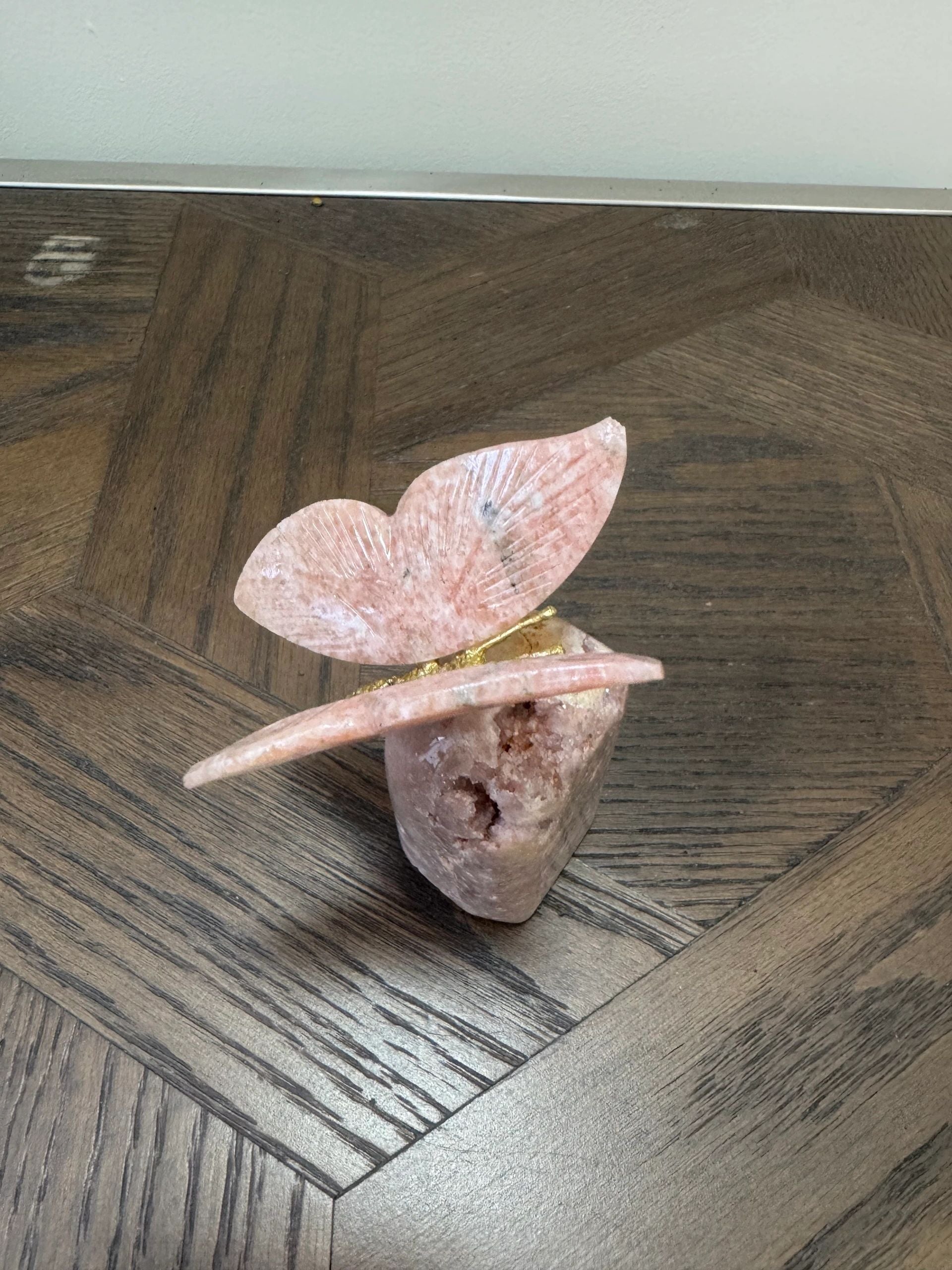 Pink Amethyst Butterfly on Pink Amethyst Base