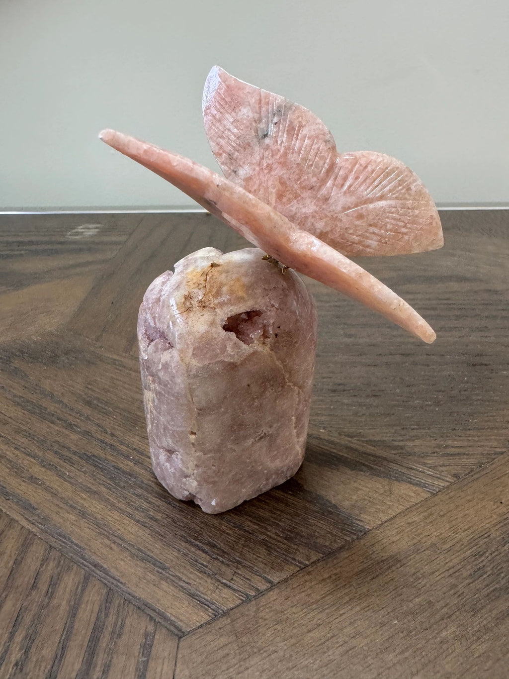 Pink Amethyst Butterfly on Pink Amethyst Base