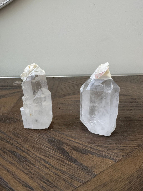 Natural Clear Quartz Amplifiers of Light Tower Crystal Specimen