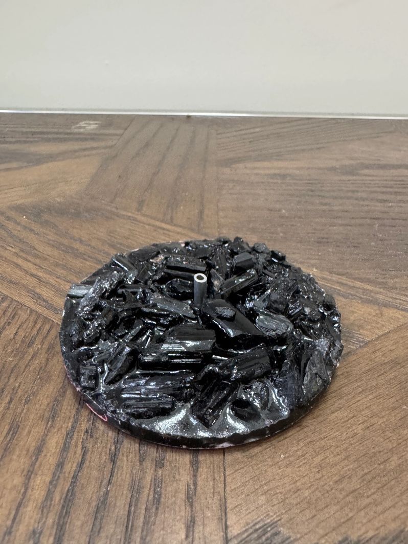 Obsidian Shield Black Tourmaline Incense Holder