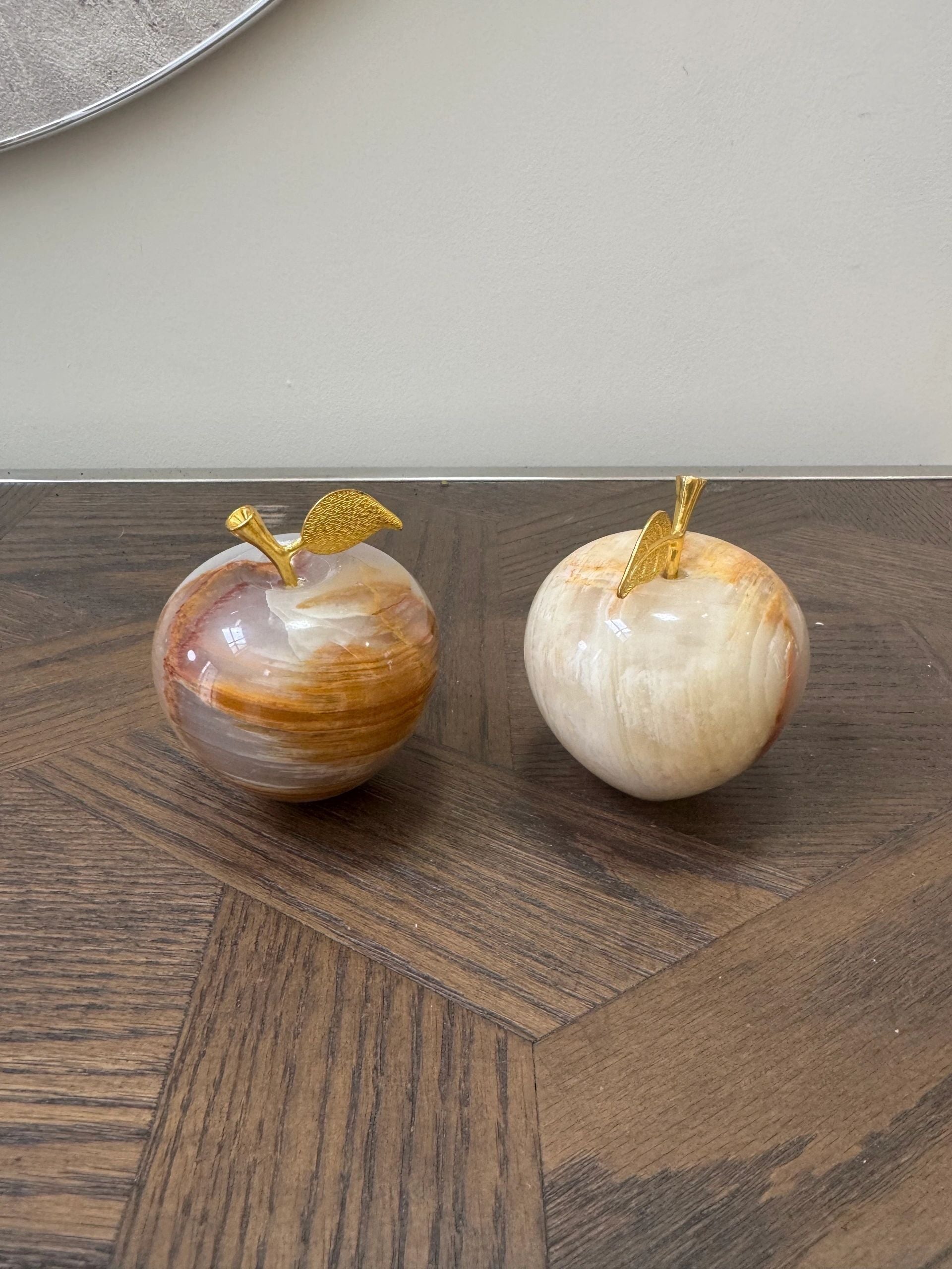 Natural Onyx Hand Carved Apple Crystal Specimen
