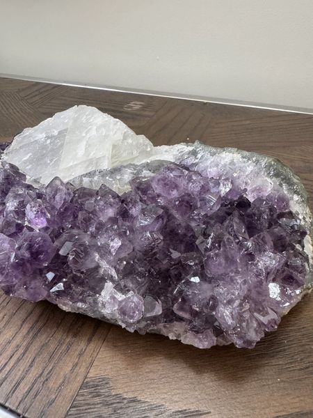 Lunara Amethyst with Calcite Cluster