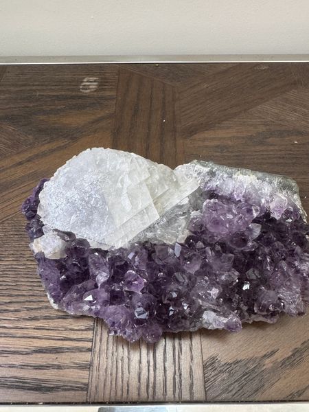 Lunara Amethyst with Calcite Cluster