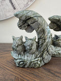 Green Jade Owl Carving