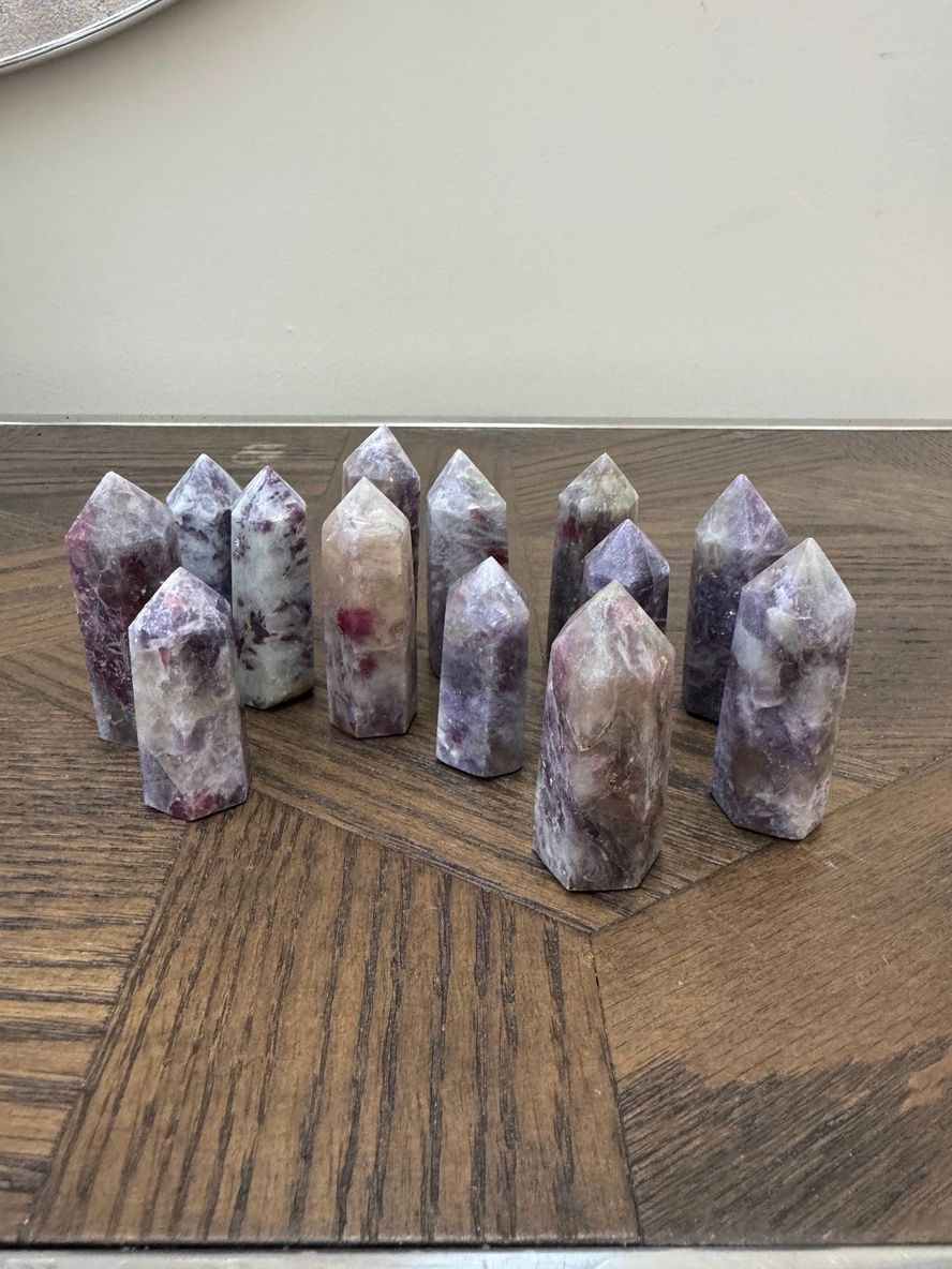 Natural Unicorn Stone Polished Tower Crystal Specimen