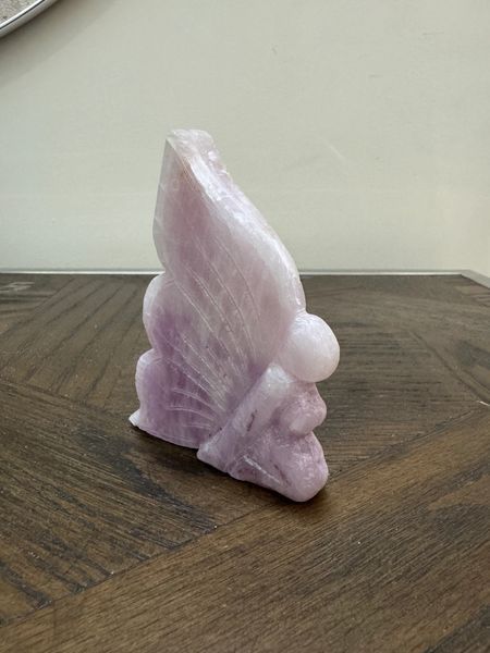Natural Kunzite Fairy Carving Crystal Specimen
