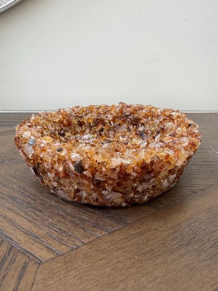 Natural Golden Healer Quartz Carved Bowl Crystal Specimen